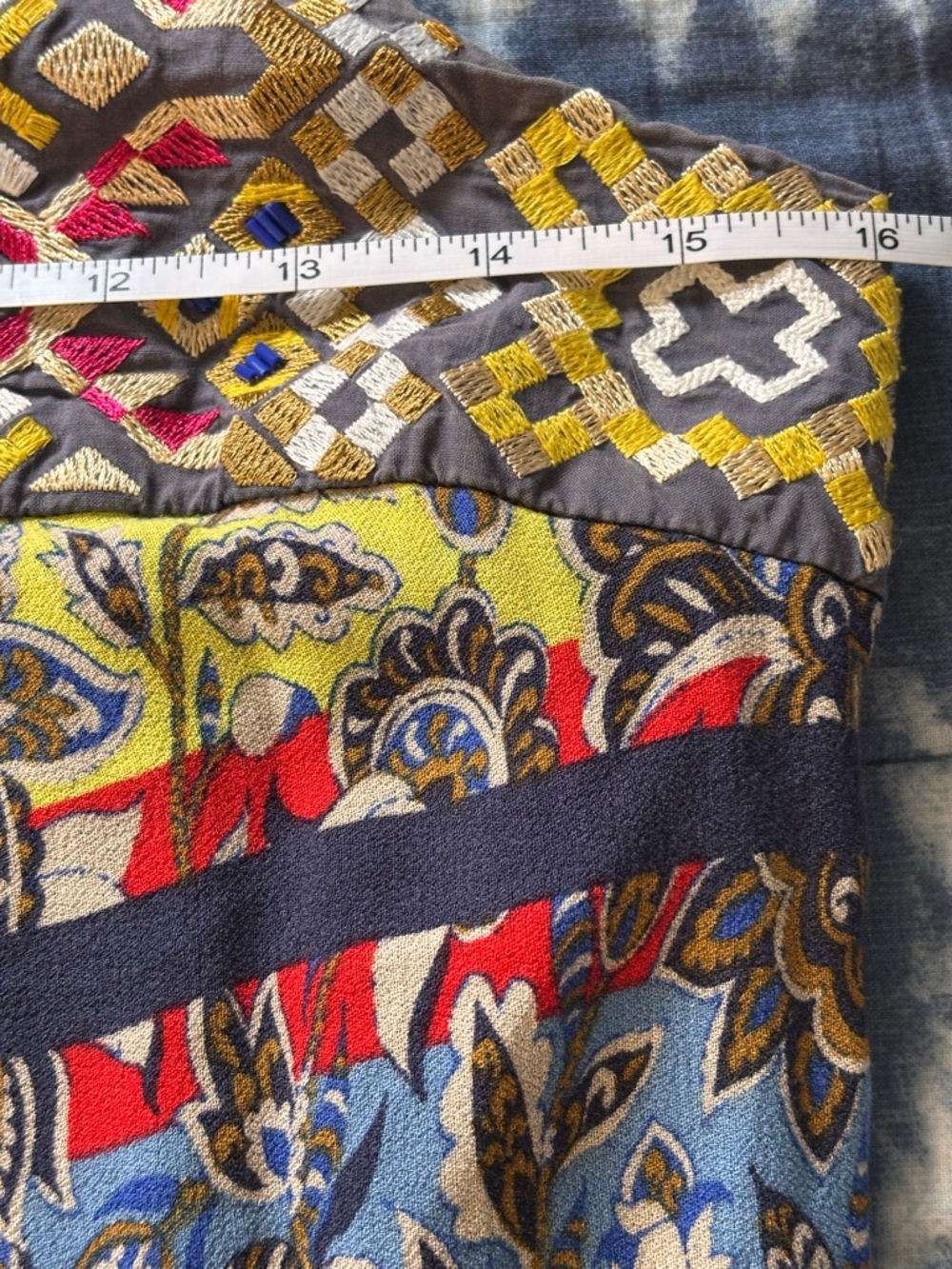 Anthropologie One September Cosima Embroidered Bodice Midi Dress Sz Small - Picture 11 of 12